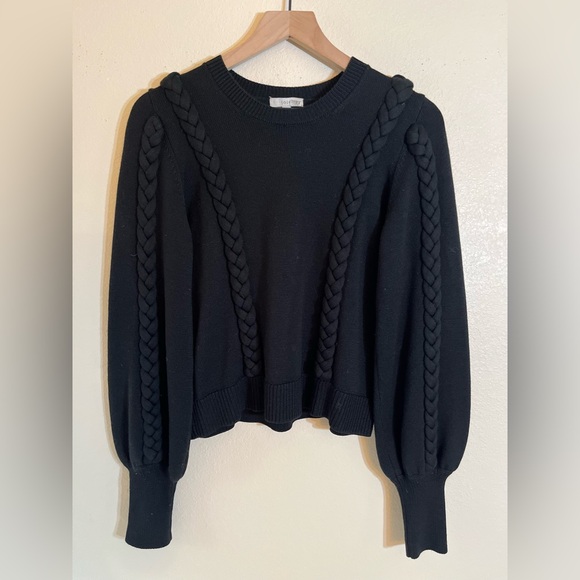 Joie Sweater - Women’s Medium Black - Knit Crewneck Long Sleeved - Picture 5 of 12